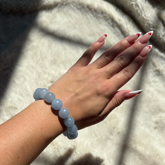 Aquamarine Jewelry - Genuine Aquamarine Crystal Bracelet | Calming Energy Healing Gemstone